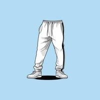 track pants vector clip art illustration