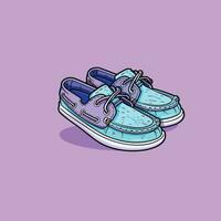 boat shoes sticker. kawaii vector illustration