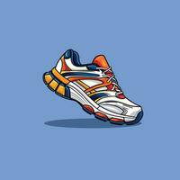 running shoes vector clip art illustration