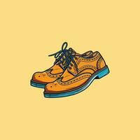 brogues vector clip art illustration