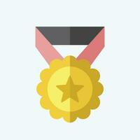 Icon Medal 2. related to Award symbol. flat style. simple design editable. simple illustration vector