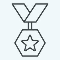 Icon Badge 3. related to Award symbol. line style. simple design editable. simple illustration vector