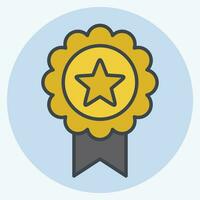 Icon Badge 2. related to Award symbol. color mate style. simple design editable. simple illustration vector