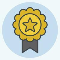 Icon Badge 2. related to Award symbol. color mate style. simple design editable. simple illustration vector