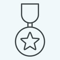 Icon Badge 1. related to Award symbol. MBE style. simple design editable. simple illustration vector