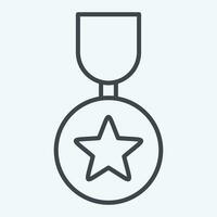 Icon Badge 1. related to Award symbol. MBE style. simple design editable. simple illustration vector