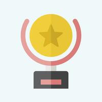 Icon Trophy. related to Award symbol. flat style. simple design editable. simple illustration vector