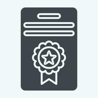 Icon Award 7. related to Award symbol. glyph style. simple design editable. simple illustration vector