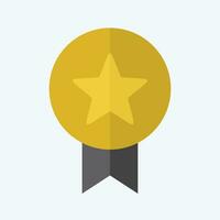 Icon Badge. related to Award symbol. flat style. simple design editable. simple illustration vector