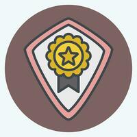 Icon Award 9. related to Award symbol. color mate style. simple design editable. simple illustration vector
