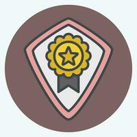 Icon Award 9. related to Award symbol. color mate style. simple design editable. simple illustration vector