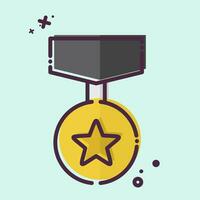 Icon Badge 4. related to Award symbol. MBE style. simple design editable. simple illustration vector