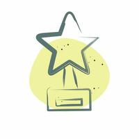 Icon Trophy 1. related to Award symbol. Color Spot Style. simple design editable. simple illustration vector