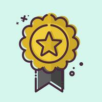 Icon Badge 2. related to Award symbol. MBE style. simple design editable. simple illustration vector