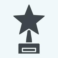 Icon Trophy 1. related to Award symbol. glyph style. simple design editable. simple illustration vector