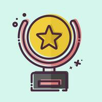 Icon Trophy. related to Award symbol. MBE style. simple design editable. simple illustration vector