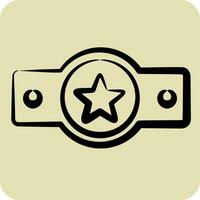 Icon Award 3. related to Award symbol. hand drawn style. simple design editable. simple illustration vector