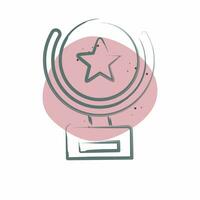 Icon Trophy. related to Award symbol. Color Spot Style. simple design editable. simple illustration vector