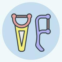 Icon Floss. related to Bathroom symbol. color mate style. simple design editable. simple illustration vector