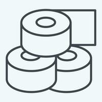 Icon Toilet Paper. related to Bathroom symbol. line style. simple design editable. simple illustration vector