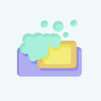 Icon Soap. related to Bathroom symbol. flat style. simple design editable. simple illustration vector