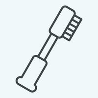 Icon Toothbrush. related to Bathroom symbol. line style. simple design editable. simple illustration vector