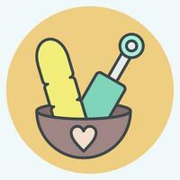 Icon Body Brush Gourd Body Scrub. related to Bathroom symbol. color mate style. simple design editable. simple illustration vector