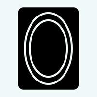 Icon Mirror. related to Bathroom symbol. glyph style. simple design editable. simple illustration vector