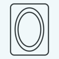 icono espejo. relacionado a baño símbolo. línea estilo. sencillo diseño editable. sencillo ilustración vector