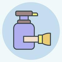 Icon Shaving Cream. related to Bathroom symbol. color mate style. simple design editable. simple illustration vector