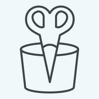 Icon Nose Hair. related to Bathroom symbol. line style. simple design editable. simple illustration vector