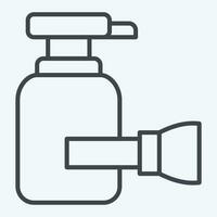 Icon Shaving Cream. related to Bathroom symbol. line style. simple design editable. simple illustration vector