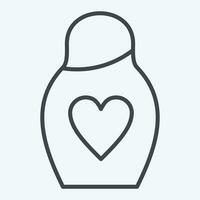 Icon Shampoo. related to Bathroom symbol. line style. simple design editable. simple illustration vector