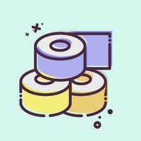 Icon Toilet Paper. related to Bathroom symbol. MBE style. simple design editable. simple illustration vector