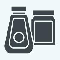 Icon Seasonings. related to Camping symbol. glyph style. simple design editable. simple illustration vector