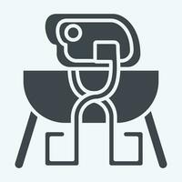 Icon Tongs. related to Camping symbol. glyph style. simple design editable. simple illustration vector