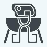 Icon Tongs. related to Camping symbol. glyph style. simple design editable. simple illustration vector