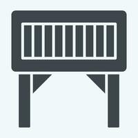 Icon Folding Table. related to Camping symbol. glyph style. simple design editable. simple illustration vector