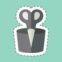 Sticker line cut Nose Hair. related to Bathroom symbol. simple design editable. simple illustration vector