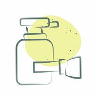 Icon Shaving Cream. related to Bathroom symbol. Color Spot Style. simple design editable. simple illustration vector