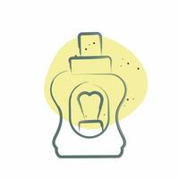 Icon Mouthwash. related to Bathroom symbol. Color Spot Style. simple design editable. simple illustration vector