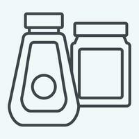 Icon Seasonings. related to Camping symbol. line style. simple design editable. simple illustration vector