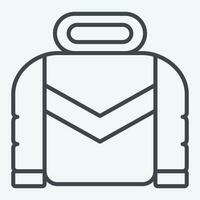 Icon Jacket. related to Camping symbol. line style. simple design editable. simple illustration vector