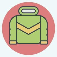 Icon Jacket. related to Camping symbol. color mate style. simple design editable. simple illustration vector