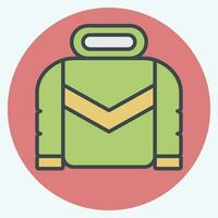 Icon Jacket. related to Camping symbol. color mate style. simple design editable. simple illustration vector