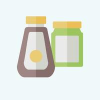 Icon Seasonings. related to Camping symbol. flat style. simple design editable. simple illustration vector