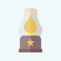 Icon Lantern. related to Camping symbol. flat style. simple design editable. simple illustration vector