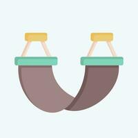 Icon Hammock. related to Camping symbol. flat style. simple design editable. simple illustration vector