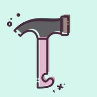 Icon Hammer. related to Camping symbol. MBE style. simple design editable. simple illustration vector