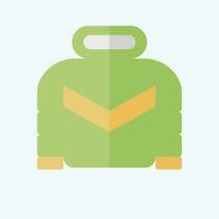 Icon Jacket. related to Camping symbol. flat style. simple design editable. simple illustration vector